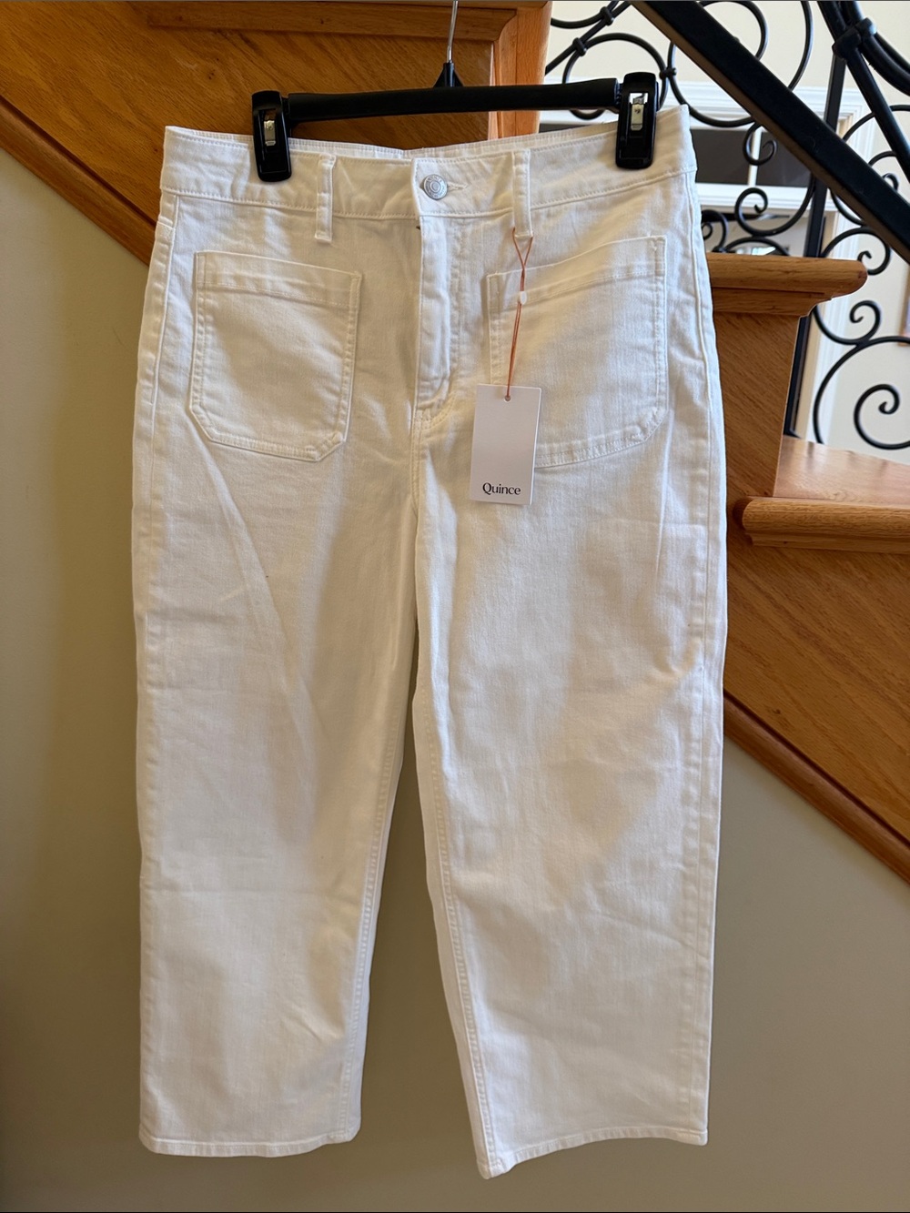 Quince Off White Cropped Straight-Leg Jeans Size 29 New With Tag